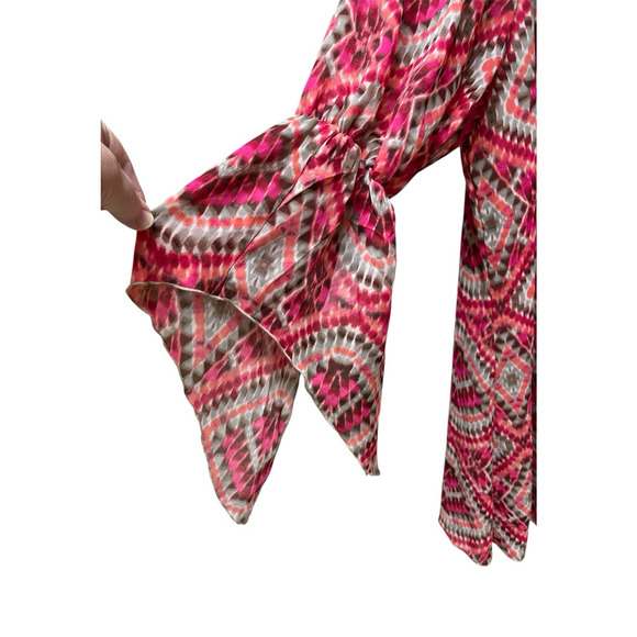 New Directions Women's Boho Tunic Dress Geometric Print Multicolor Size Large - Picture 3 of 9